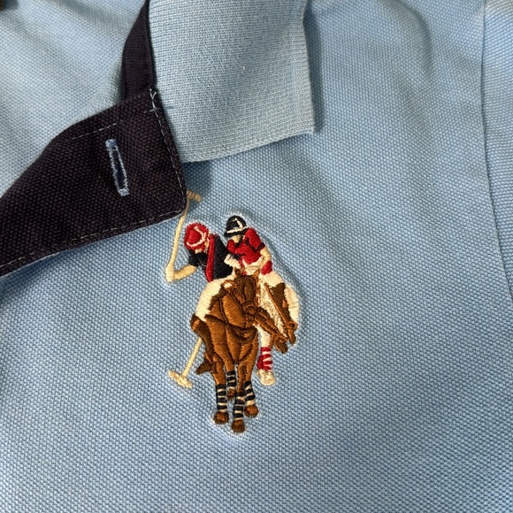 Boys’ Ralph Lauren U. S. Polo Assn Denim Blue Embroidered iconic Polo Sz S 6, 7 - Picture 7 of 15